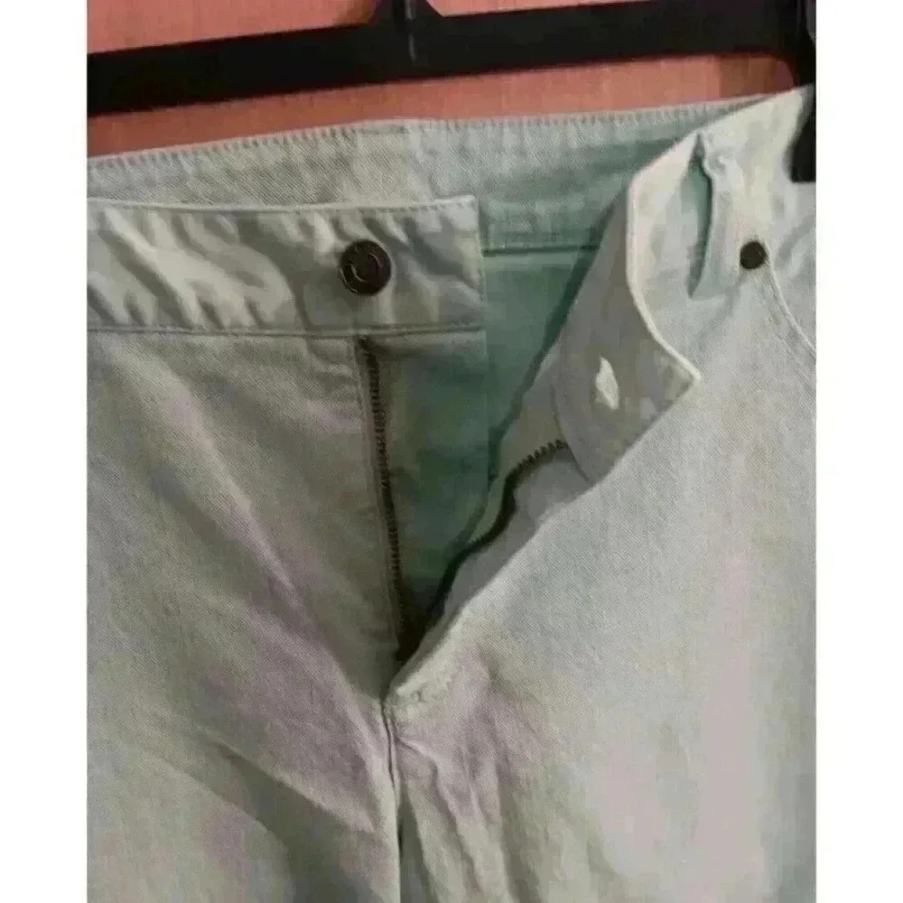 TALBOTS (22W) W- HERITAGE Slim Crop Pale Green High-Waist Casual Jeans - Picture 4 of 9
